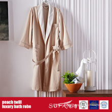 Luxury Peach Twill Hotel Use Bath Robe